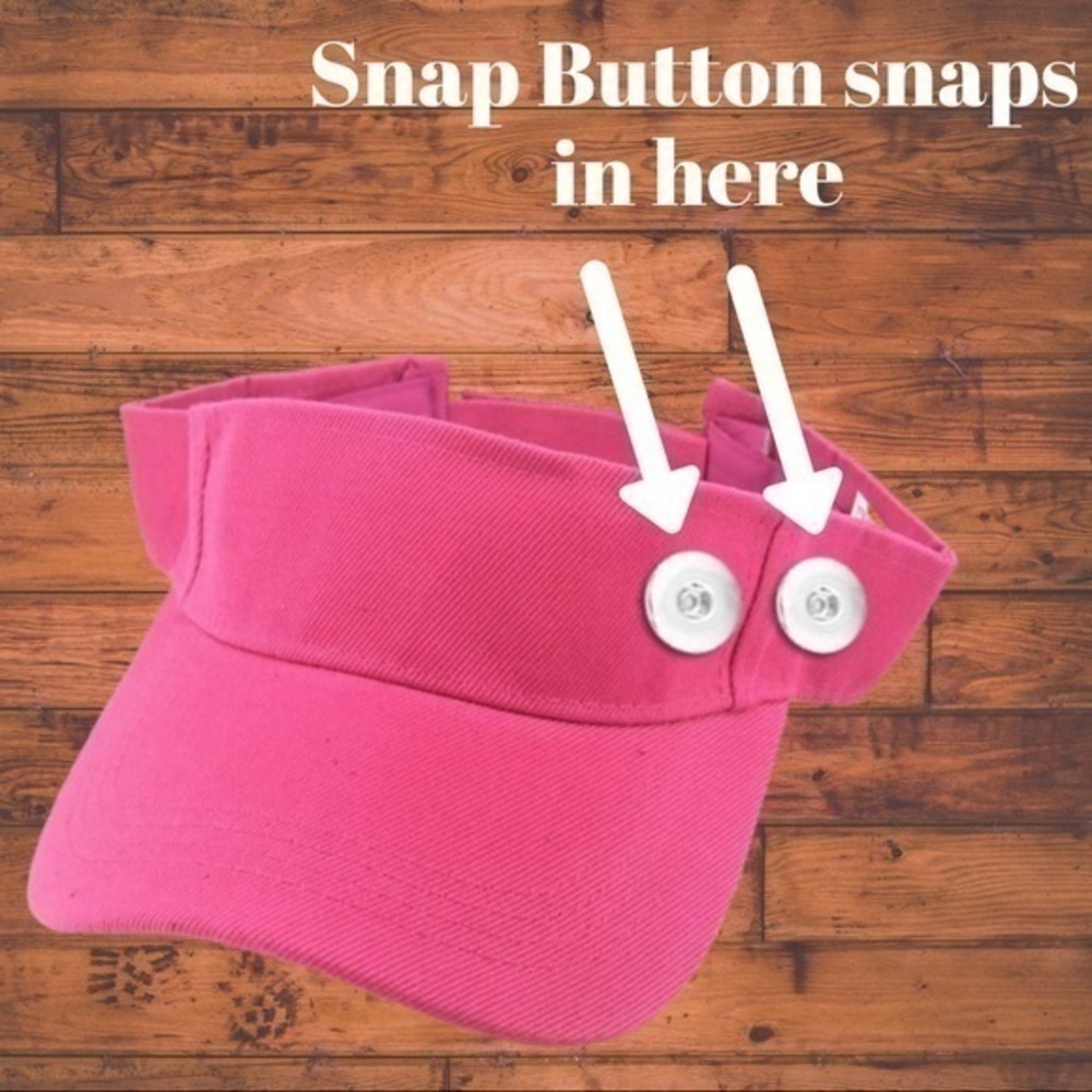 Pink Snap Button Visor - Picture 3 of 3